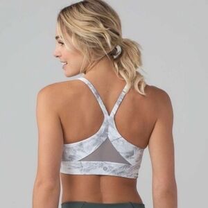 Stylish Women's White and Gray Sports Bra